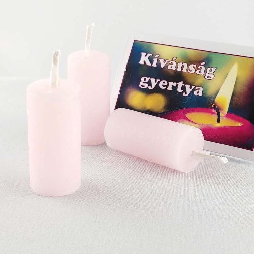 Rózsaszín Kívánság Gyertya (1 csomag)