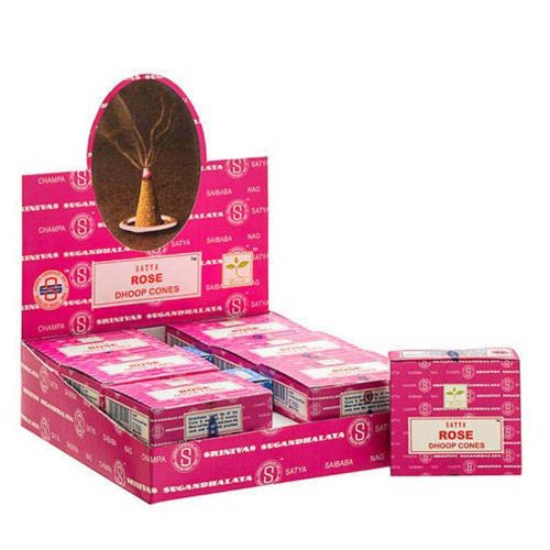 Satya Rose (Rózsa) Indiai Prémium Kúpfüstölő (12db)