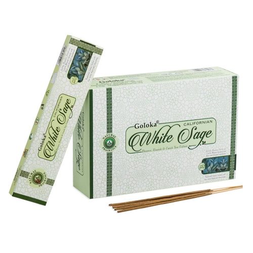 Goloka White Sage Fehér Zsálya Indiai Füstölő (15gr)