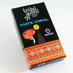   Tribal Soul Fehér Kopál (White Copal) Lefelé Folyó Kúpfüstölő (10db)