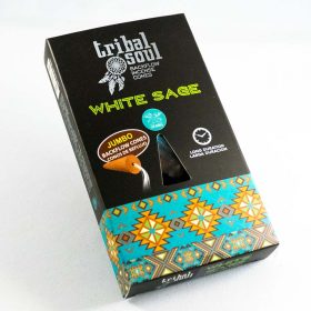   Tribal Soul Fehér Zsálya Lefelé Folyó Kúpfüstölő (10db)