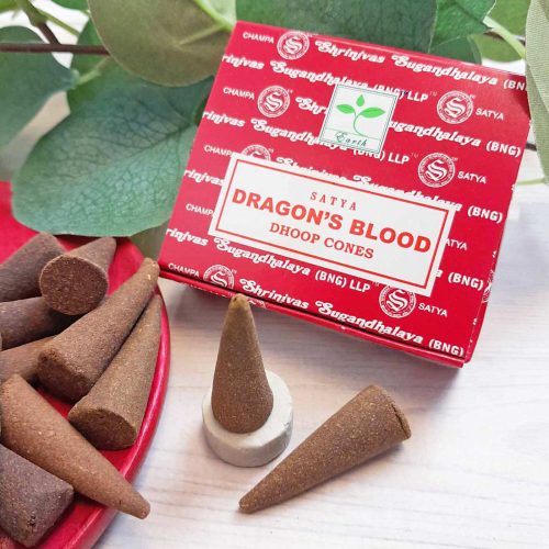 Satya Sárkányvér (Dragon's Blood) Indiai Prémium Kúpfüstölő (12db)